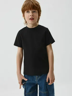 Футболка Sela детская базовая, черный, арт. 51838