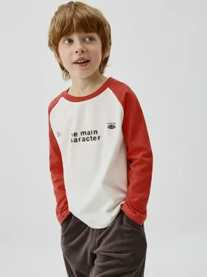 SELA Лонгслив с принтом для мальчиков, разноцветный, арт. 51843