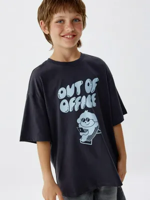 Футболка оверсайз с принтом для мальчиков, арт. 5197