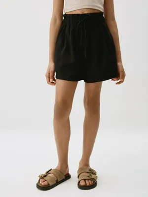 Шорты с присборенным поясом для девочек, арт. 5201