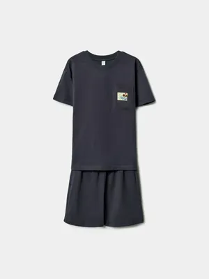 Комплект из фуфайки и шорт Sela, серый, арт. 52019