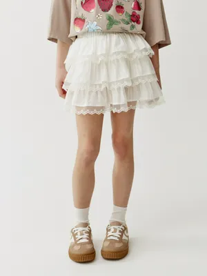 Юбка для девочек Sela, белый, арт. 52020