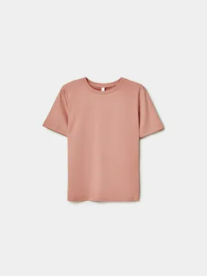 Футболка оверсайз Sela из модала и шелка, розовый, арт. 52042