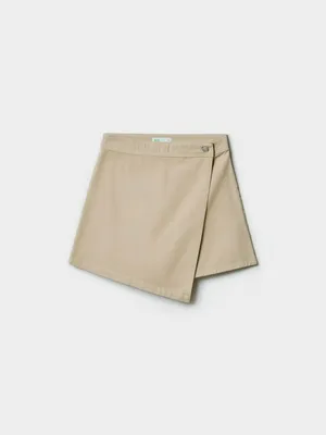 Джинсовая юбка-шорты Sela, бежевый, арт. 52044