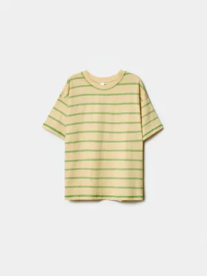 Футболка оверсайз Sela в полоску, бежевый, арт. 52045