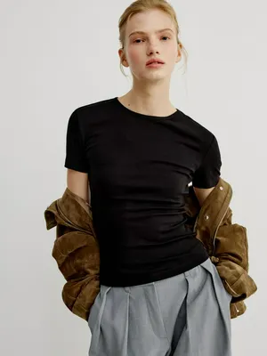 Приталенная футболка Sela, черный, арт. 52081