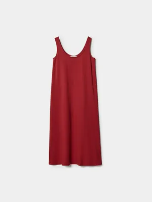 Трикотажное платье макси Sela, бордовый, арт. 52088