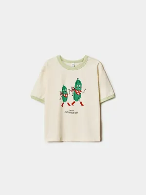 Футболка Sela с принтом, бежевый, арт. 52101