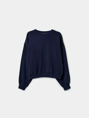 Свитшот оверсайз SELA, синий, арт. 52106