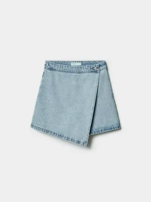 Джинсовая юбка-шорты Sela, голубой, арт. 52122