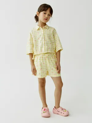 Льняные шорты Sela, желтый, арт. 52181