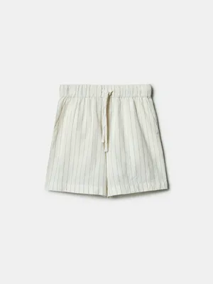 Шорты SELA в полоску, бежевый, арт. 52195