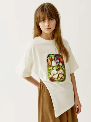 Футболка Sela с асимметричным низом ART PEOPLE, белый, арт. 52211