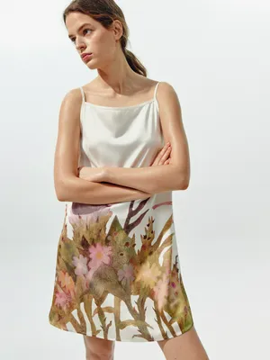 Атласное платье SELA ART PEOPLE, разноцветный, арт. 52225