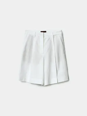 Шорты Sela из льна, белый, арт. 52259