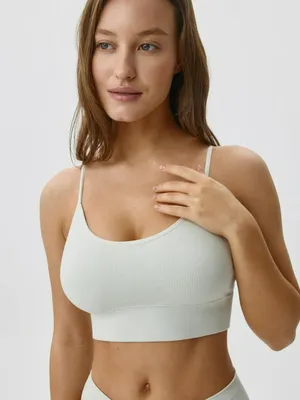 Бесшовный бюстгальтер-топ Sela, серый, арт. 52266