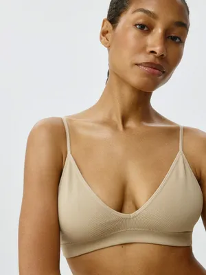 Бесшовный бюстгальтер-топ Sela, бежевый, арт. 52280