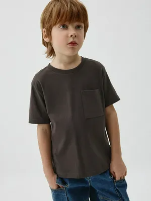 Футболка SELA Базовая с карманом, серый, арт. 52288