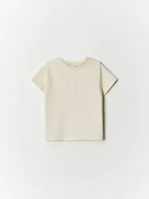 Базовая футболка SELA для девочек, бежевый, арт. 52295