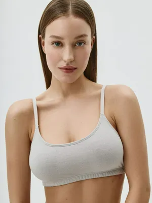 Бюстгальтер-топ SELA с люрексом, серый, арт. 52300