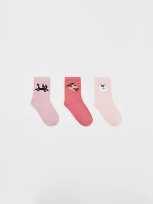 Набор из 3 пар носков для девочек, разноцветный, арт. 52304