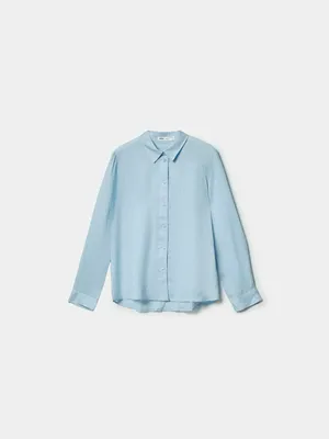 Рубашка оверсайз Sela из льна, голубой, арт. 52347