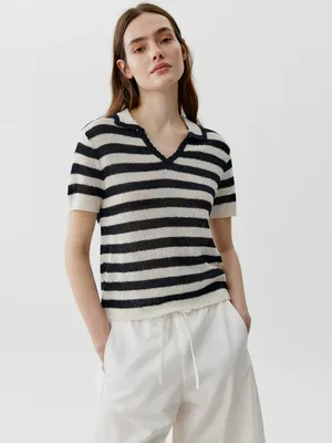 Вязаный джемпер Sela в полоску, разноцветный, арт. 52357