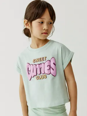 Футболка Sela с принтом Sweet Cuties Club, зеленый, арт. 52370