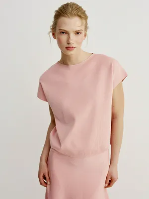 Жилет Sela вязаный, розовый, арт. 52481