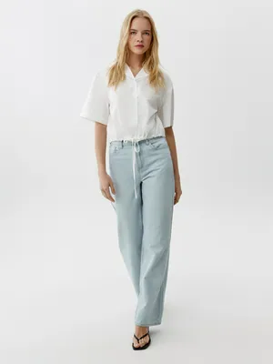 Джинсы Sela классические прямые, голубой, арт. 52516