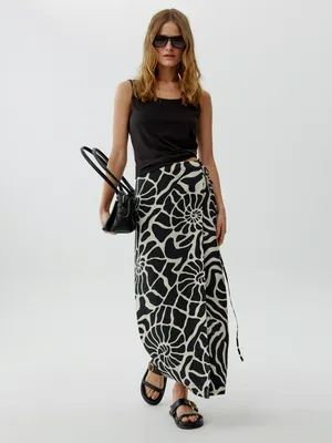 Юбка миди Sela на запах, разноцветный, арт. 52519