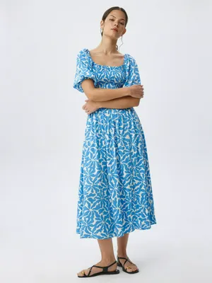 Платье миди с цветочным принтом, арт. 5252