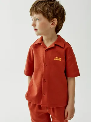 Трикотажная рубашка Sela с коротким рукавом, красный, арт. 52524