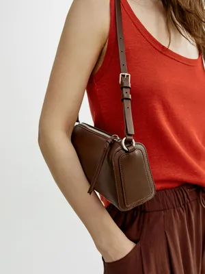 Мини-сумка Sela из экокожи, коричневый, арт. 52544