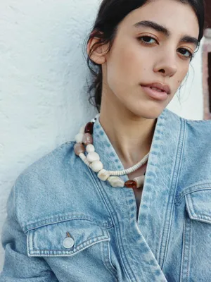 Колье из бусин Sela, разноцветный, арт. 52568