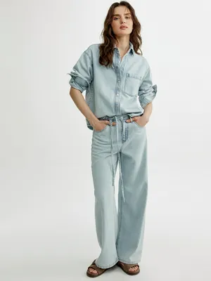 Джинсы прямые Sela, голубой, арт. 52573