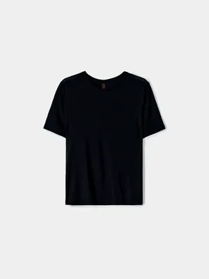 Футболка Sela из лиоцелла и хлопка, черный, арт. 52606