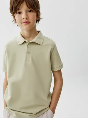 Поло Sela базовое для мальчика, зеленый, арт. 52609