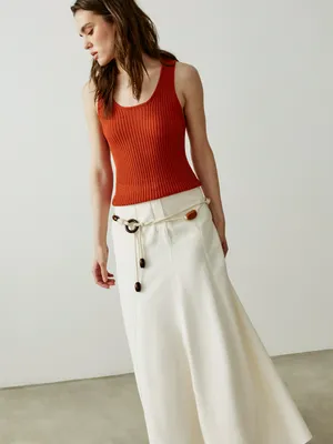 Юбка макси Sela, белый, арт. 52639