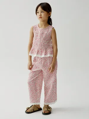 Широкие хлопковые брюки Sela с принтом, разноцветный, арт. 52653