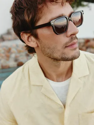 Солнцезащитные очки Sela в квадратной оправе, черный, арт. 52656