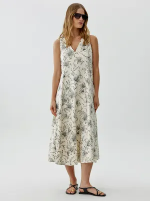 Платье миди Sela с цветочным принтом, бежевый, арт. 52659