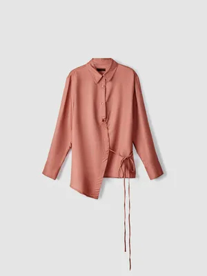 Рубашка Sela с запахом, розовый, арт. 52667