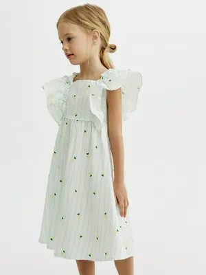 Летнее платье Sela фактурное, белый, арт. 52677