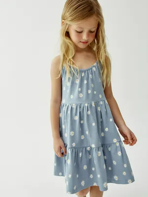 Трикотажное платье Sela на бретелях, голубой, арт. 52680