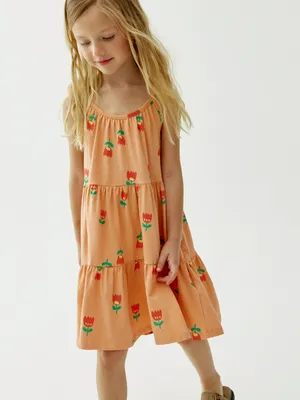 Трикотажное платье на бретелях Sela, разноцветный, арт. 52683