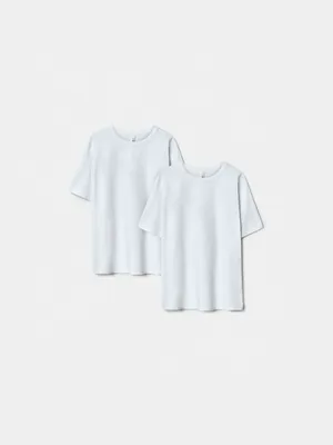 Футболки Sela прямого кроя, белый, арт. 52690