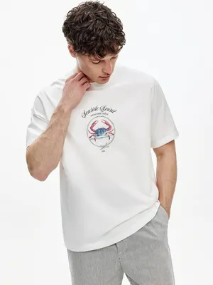 Футболка Sela с принтом, белый, арт. 52691