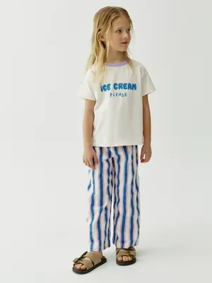 Широкие брюки в полоску Sela, разноцветный, арт. 52698