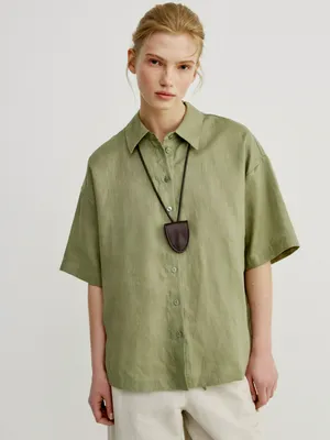 Рубашка Sela с коротким рукавом, зеленый, арт. 52724